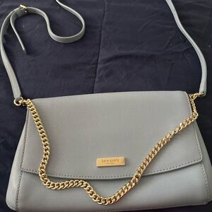 Kate Spade Blue Shoulder Bag with Gold Chain